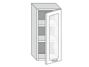 19.40.3 Шкаф настенный (h=913) на 400мм с 1-ой стекл. дверцей в Невьянске - nevyansk.magazin-mebel74.ru | фото